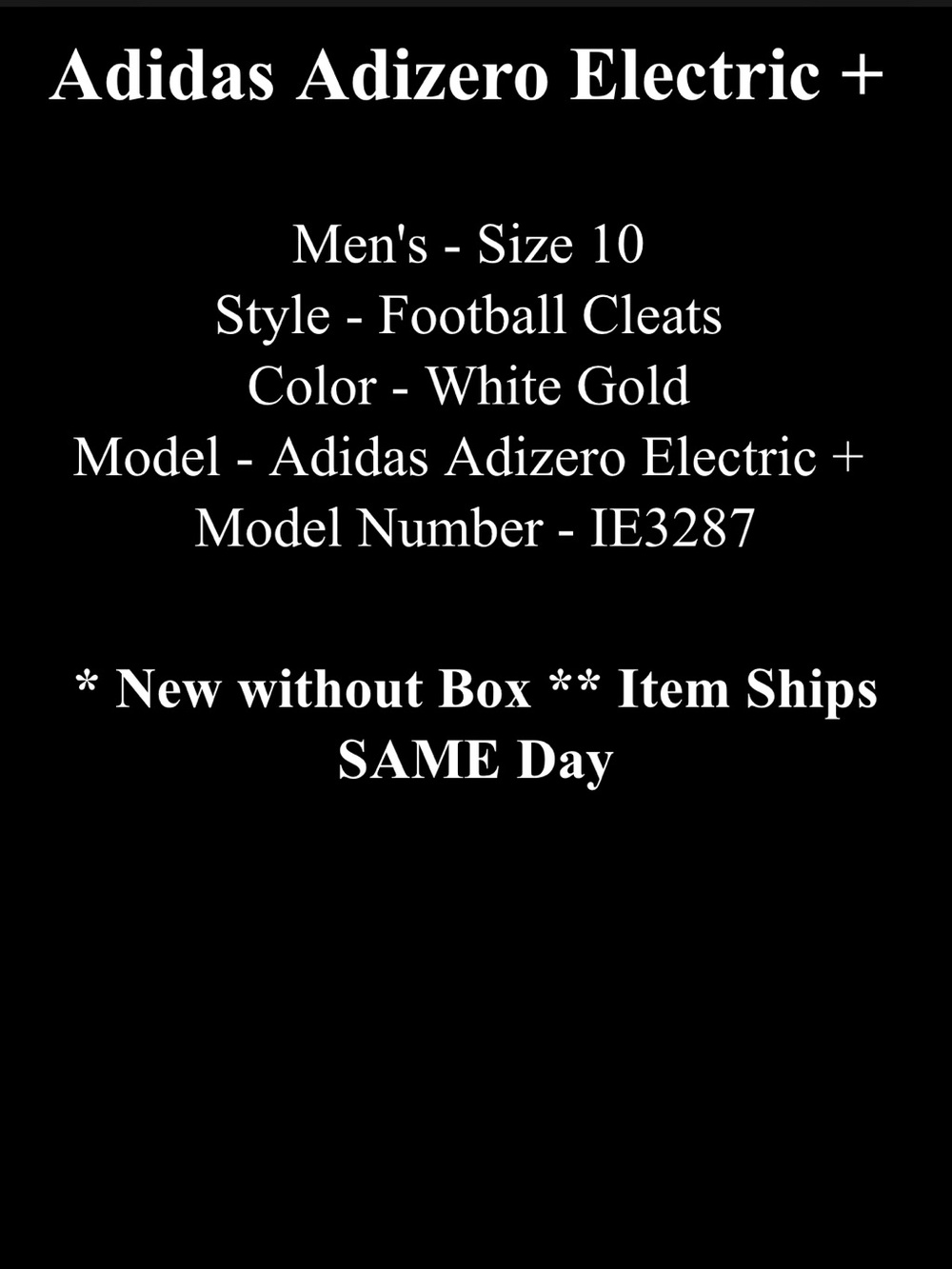 ADIDAS cleats White & Gold Adizero Football Cleats - Picture 10 of 10